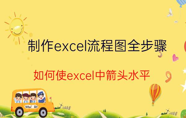 制作excel流程图全步骤 如何使excel中箭头水平？